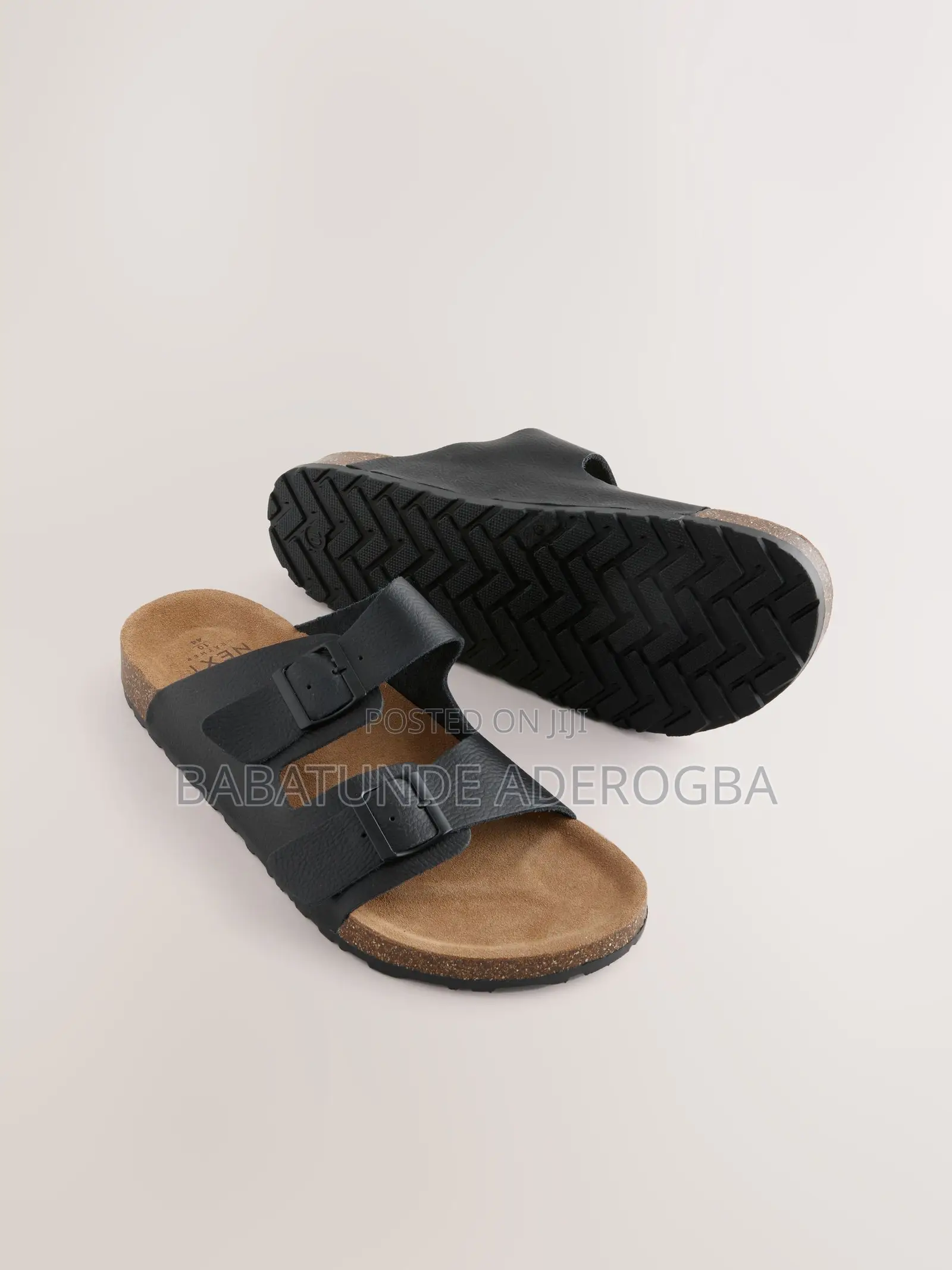 Next Leather Two Buckle Sandals
