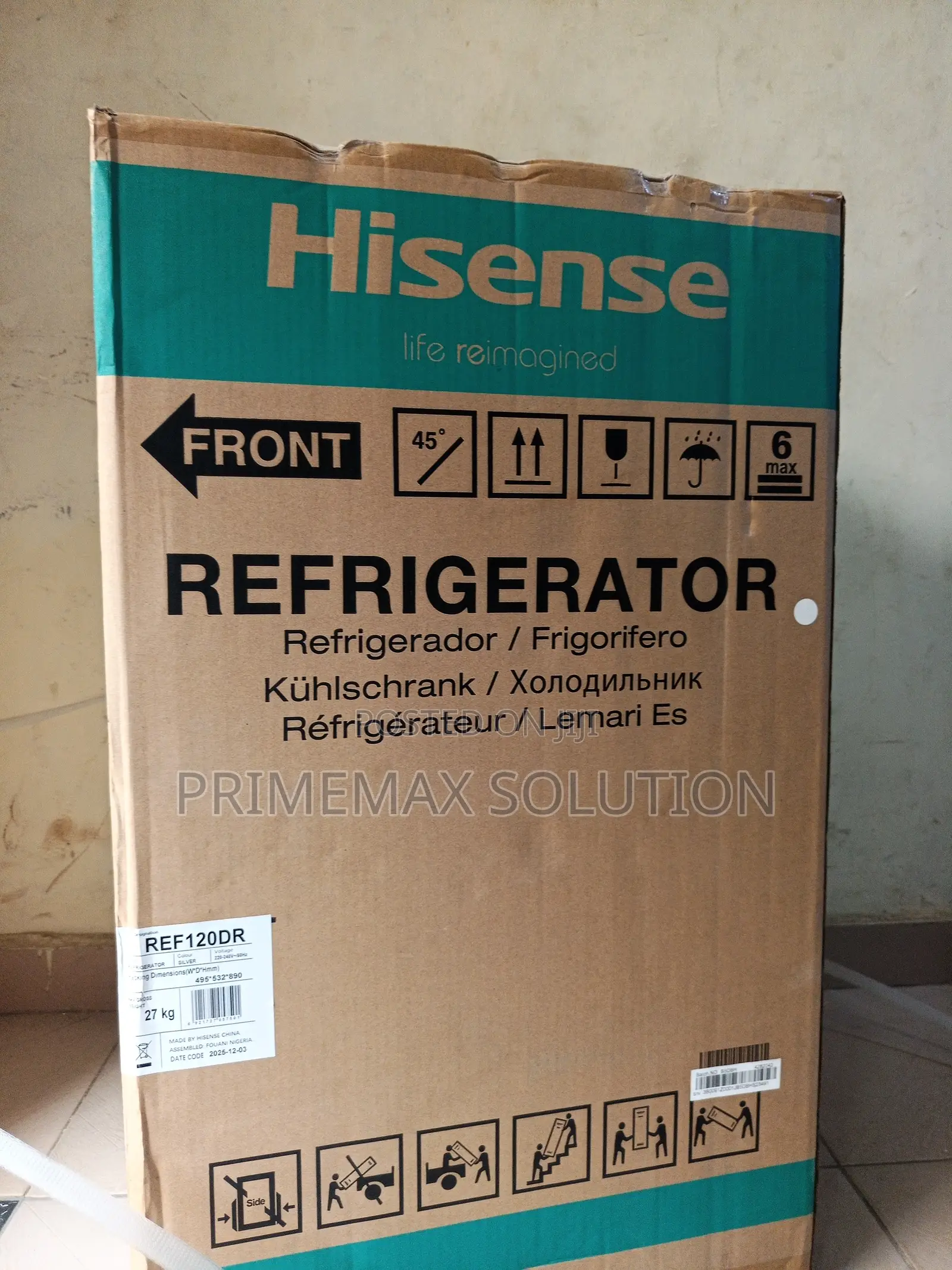 Hisense 87 Litres 120dr Fridge - Low Power, High Reliability