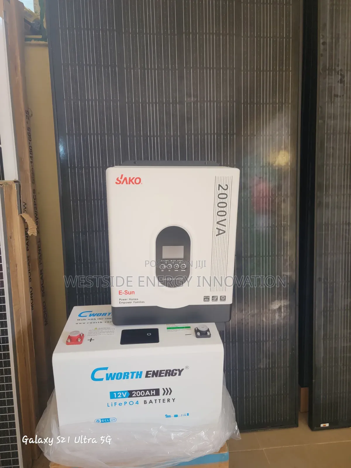 Sako 2kva Inverter 12v + Cworth 2.5kwh Battery 12v