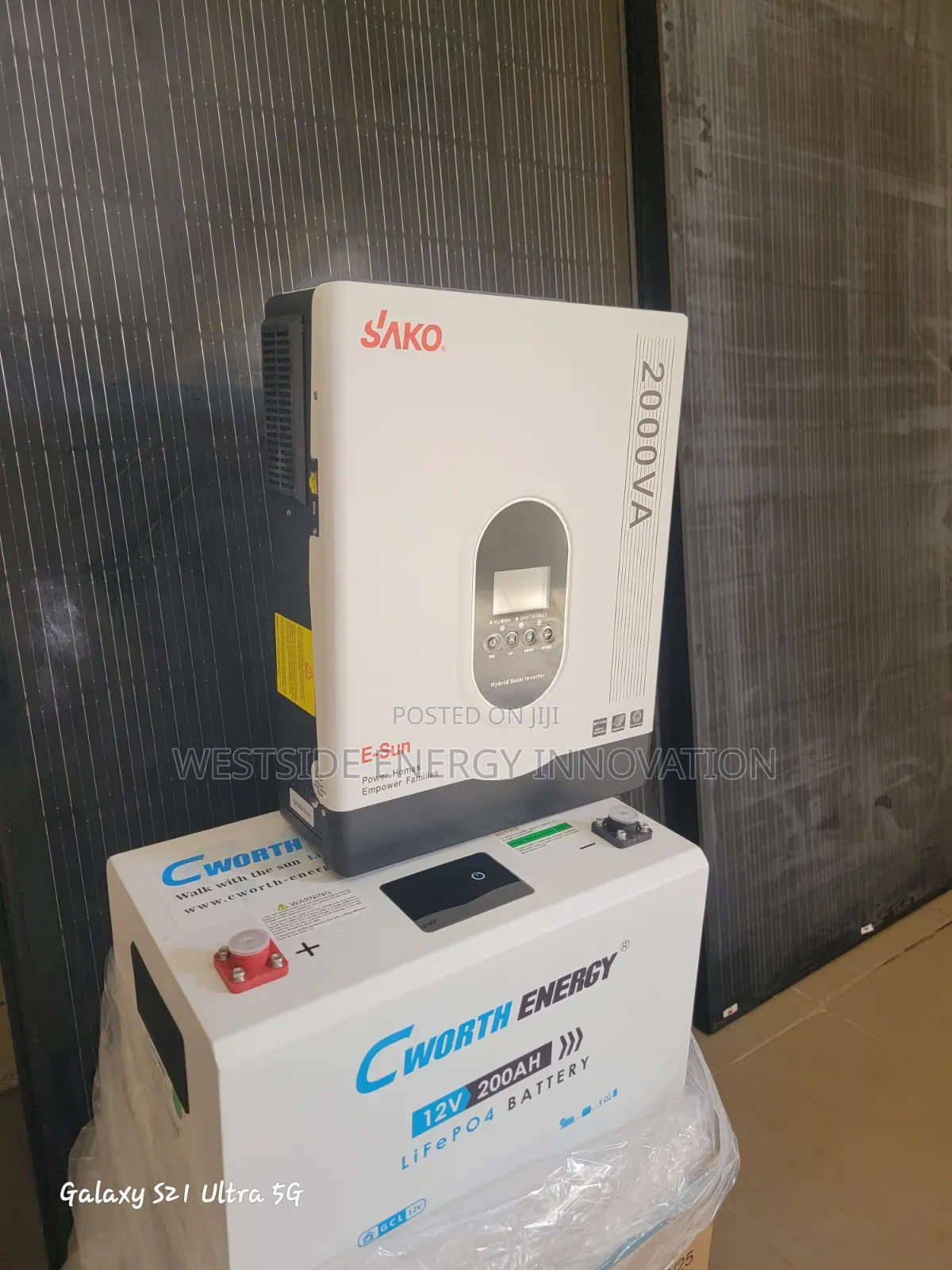 Sako 2kva Inverter 12v + Cworth 2.5kwh Battery 12v