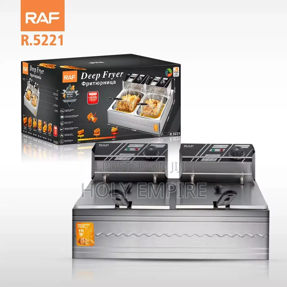 12 Litres Double Tank Industrial Electric Deep Fryer