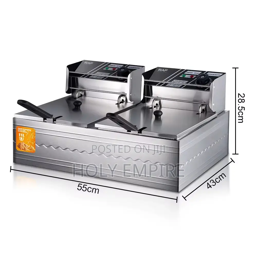 12 Litres Double Tank Industrial Electric Deep Fryer