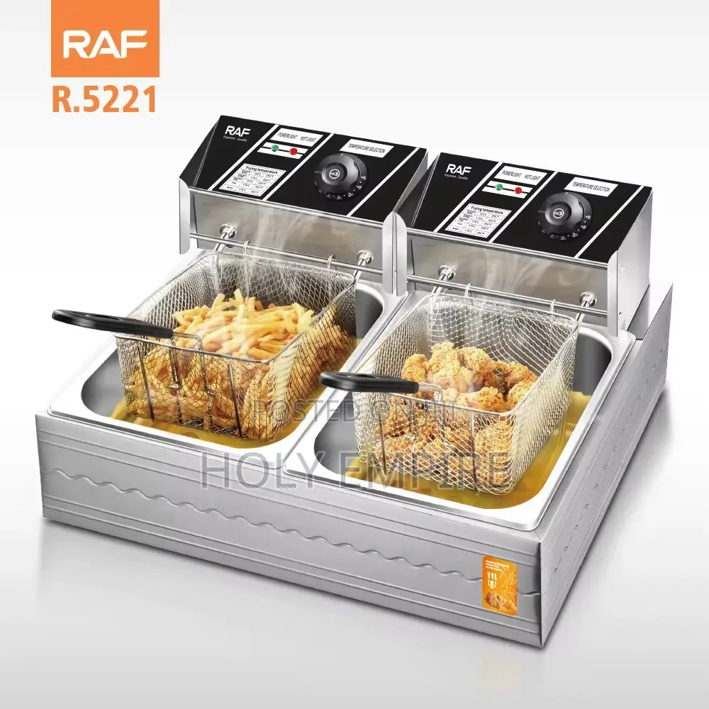 12 Litres Double Tank Industrial Electric Deep Fryer