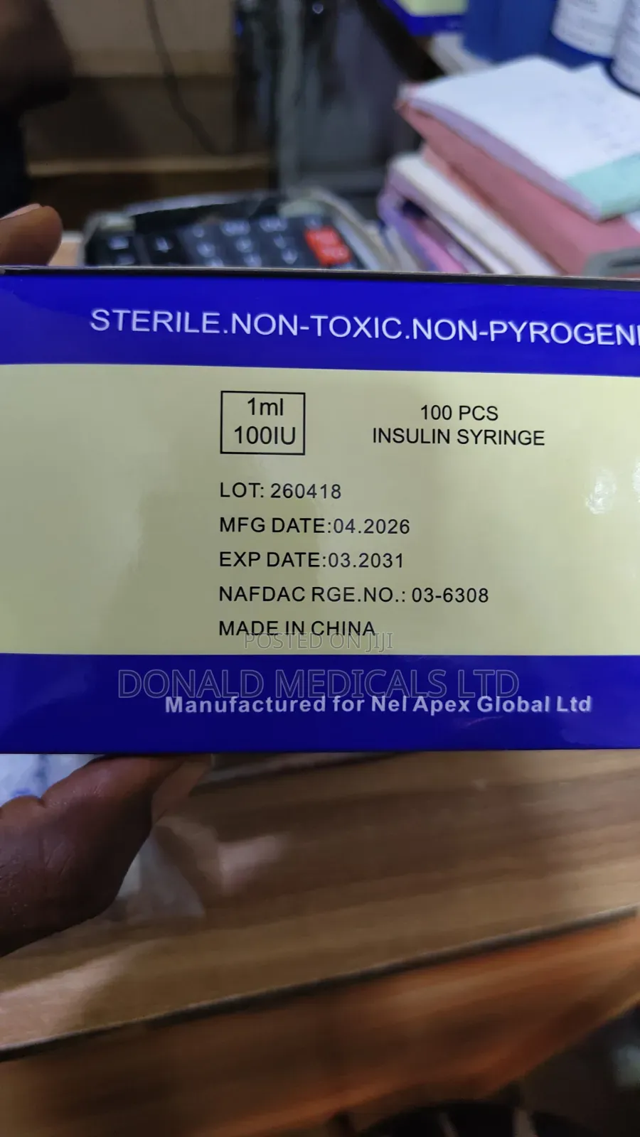 Insulin Syringe - (100 Pieces Per Box)