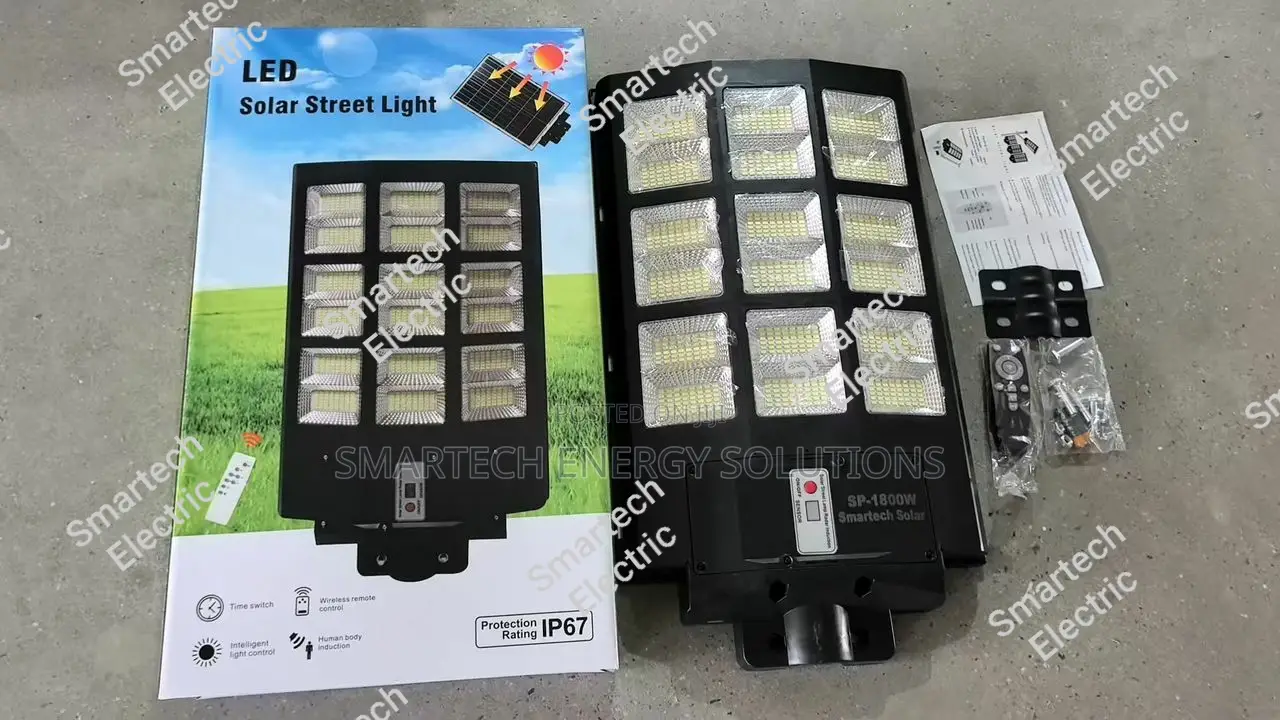 Smartech Sp-1800w Remote Control Led Solar Street Light Square Eye