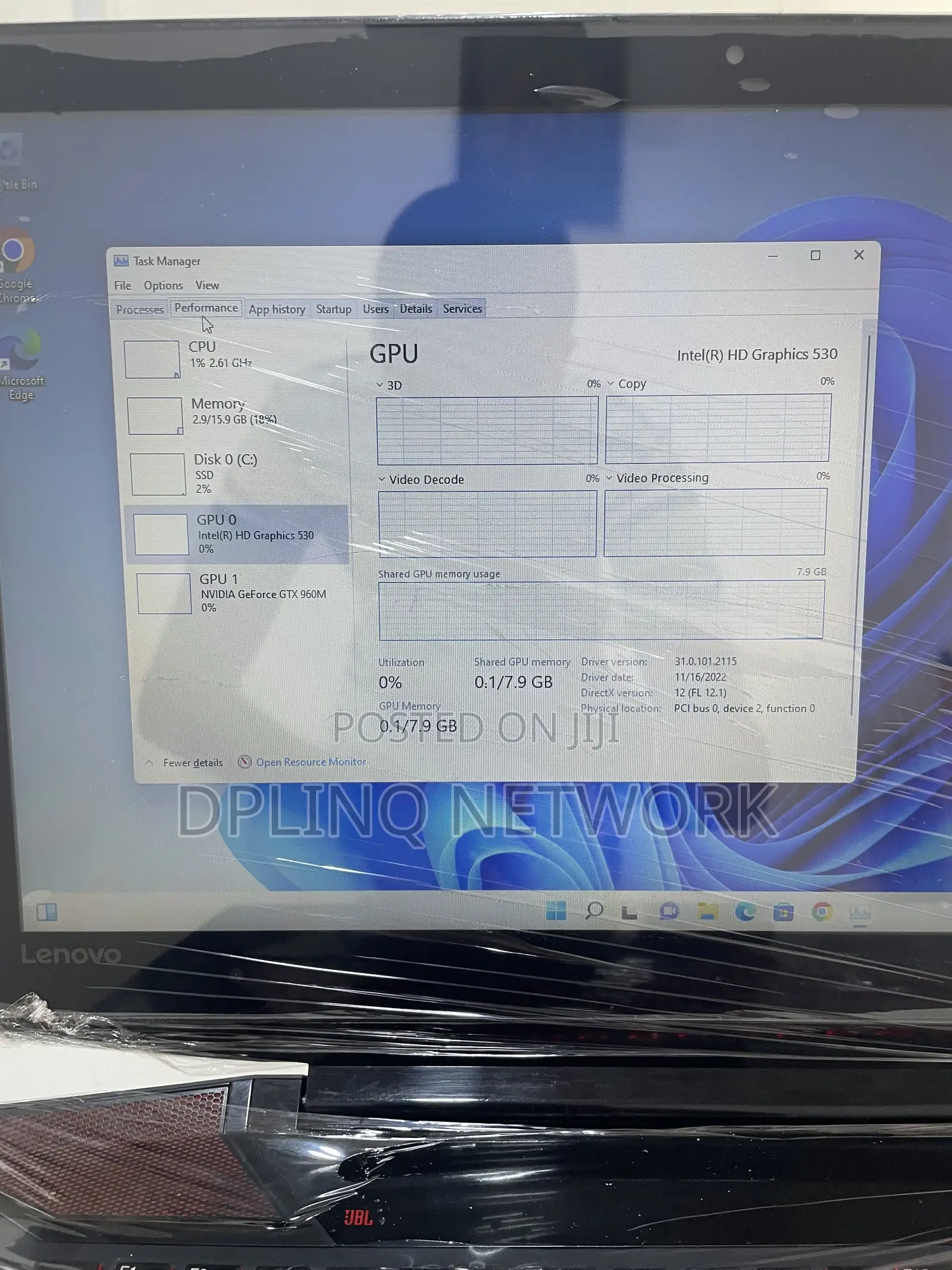 Laptop Lenovo IdeaPad Y730 16GB Intel Core i7 SSD 256GB