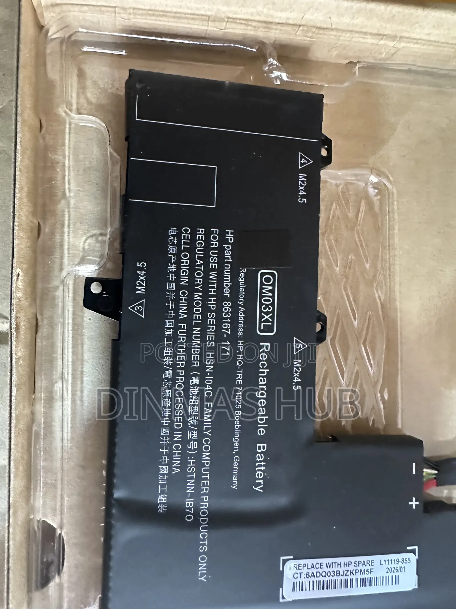 Hp Elitebook X360 1030g2 Omo3xl Laptop Original Battery