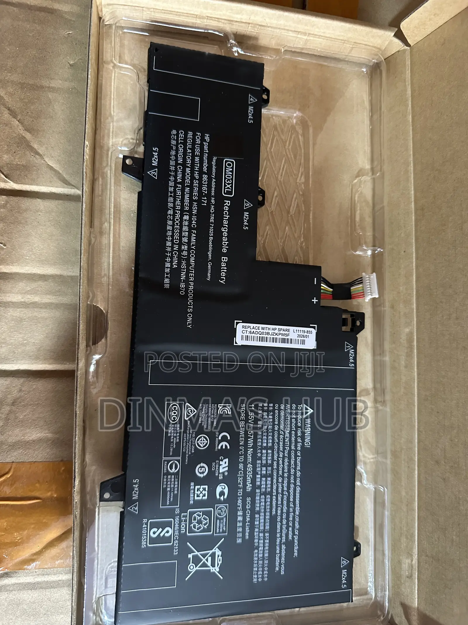 Hp Elitebook X360 1030g2 Omo3xl Laptop Original Battery