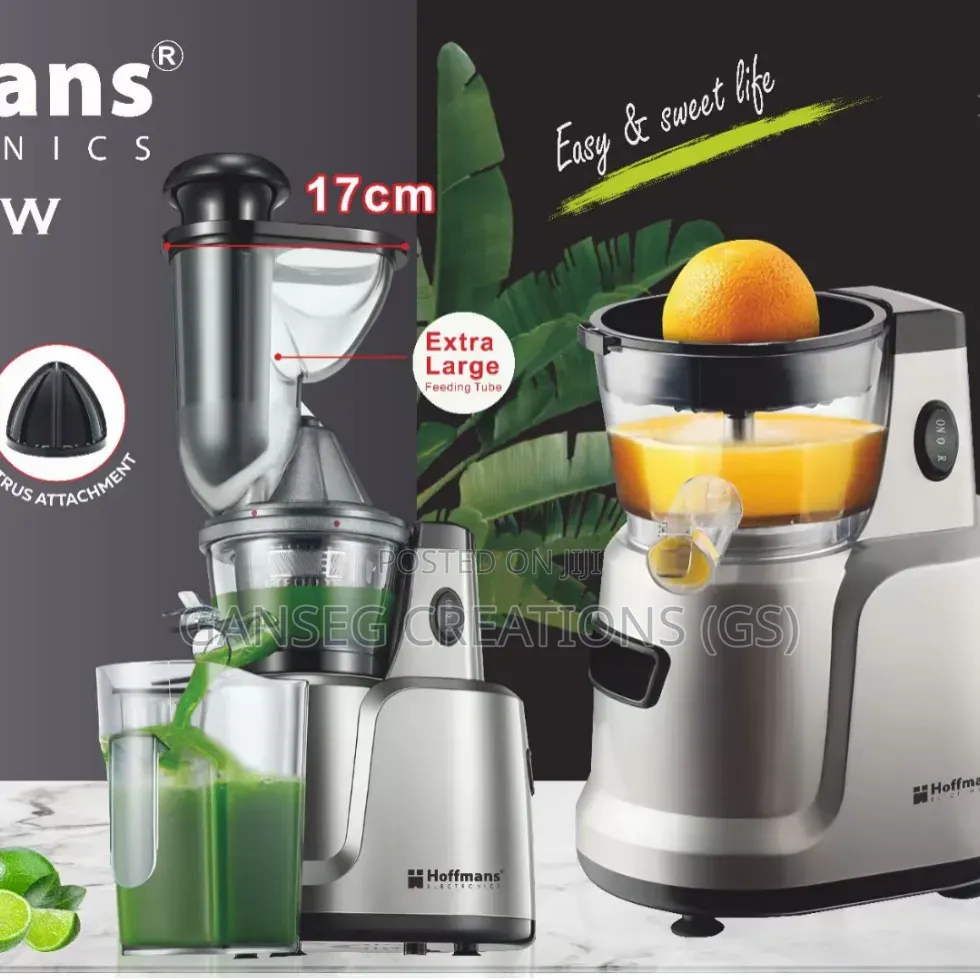 Hoffmans 2-in-1 Vertical Slow Juicer Citrus Press (Hm-638) - 280w