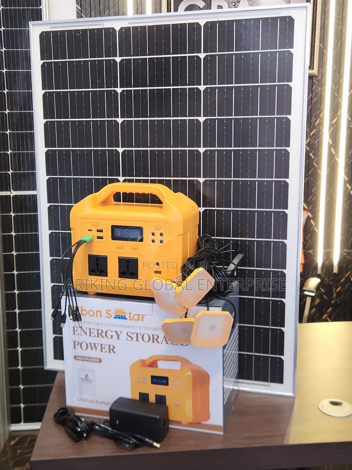 Portable Solar Generator Kit for Home, Shop Outdoor Use