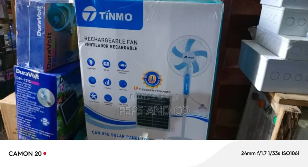 Rechargeable Solar Fan