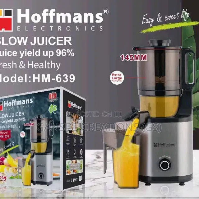 Hoffmans Heavy Duty Slow Juicer (Hm-639) - 400w Extra Large Chute