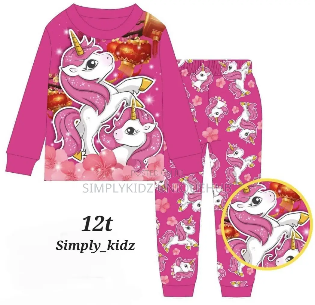 Unicorn Cartoon Character Pyjamas - 12t