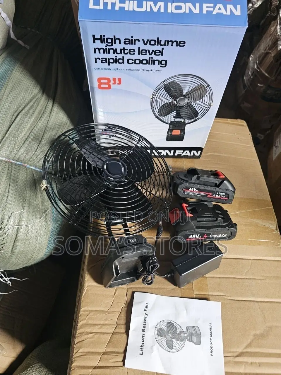 Double Battery Lithium Ion Fan