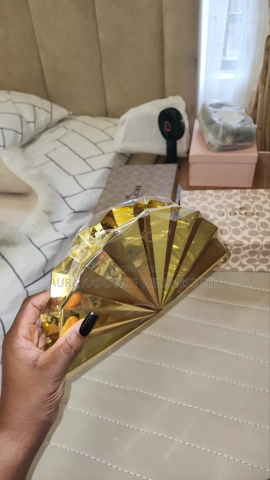 Gold Acrylic Clutch Purse