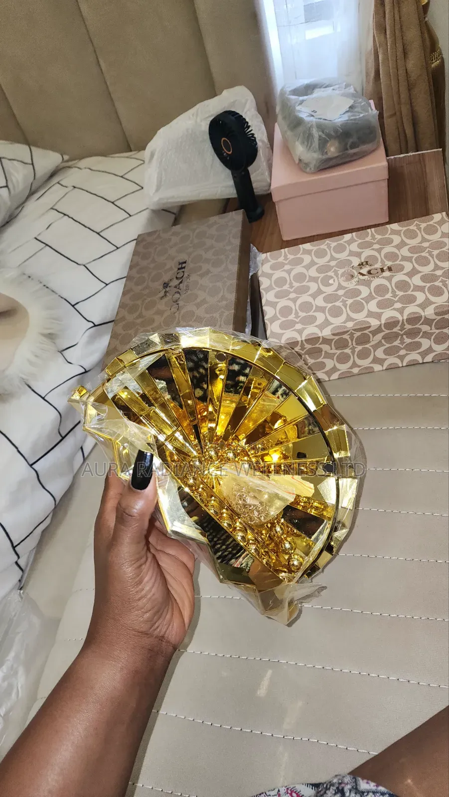 Gold Acrylic Clutch Purse