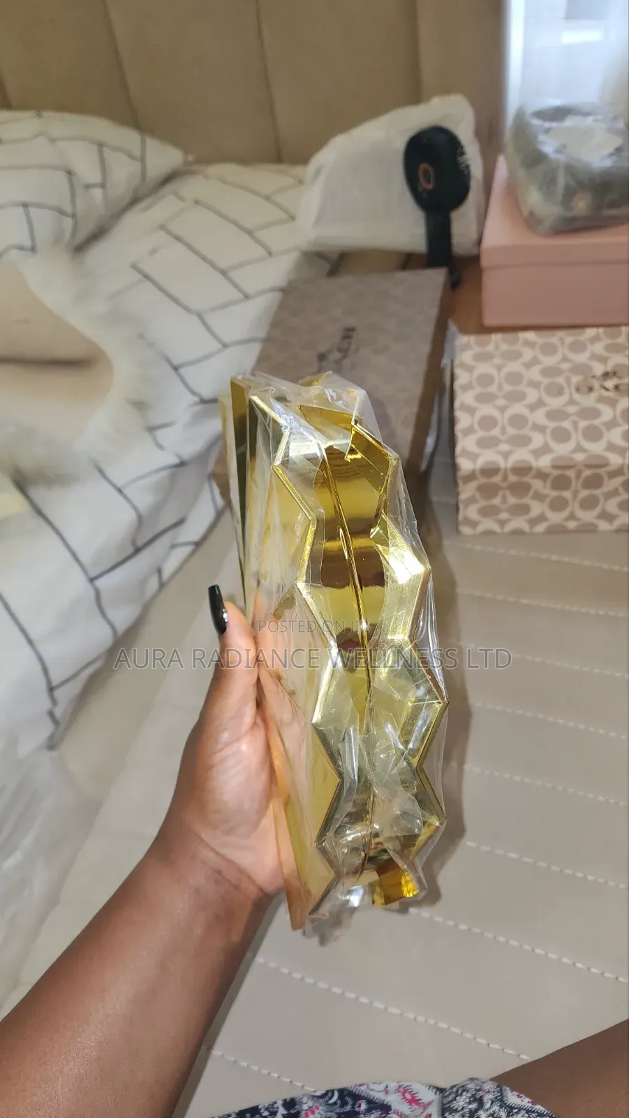 Gold Acrylic Clutch Purse