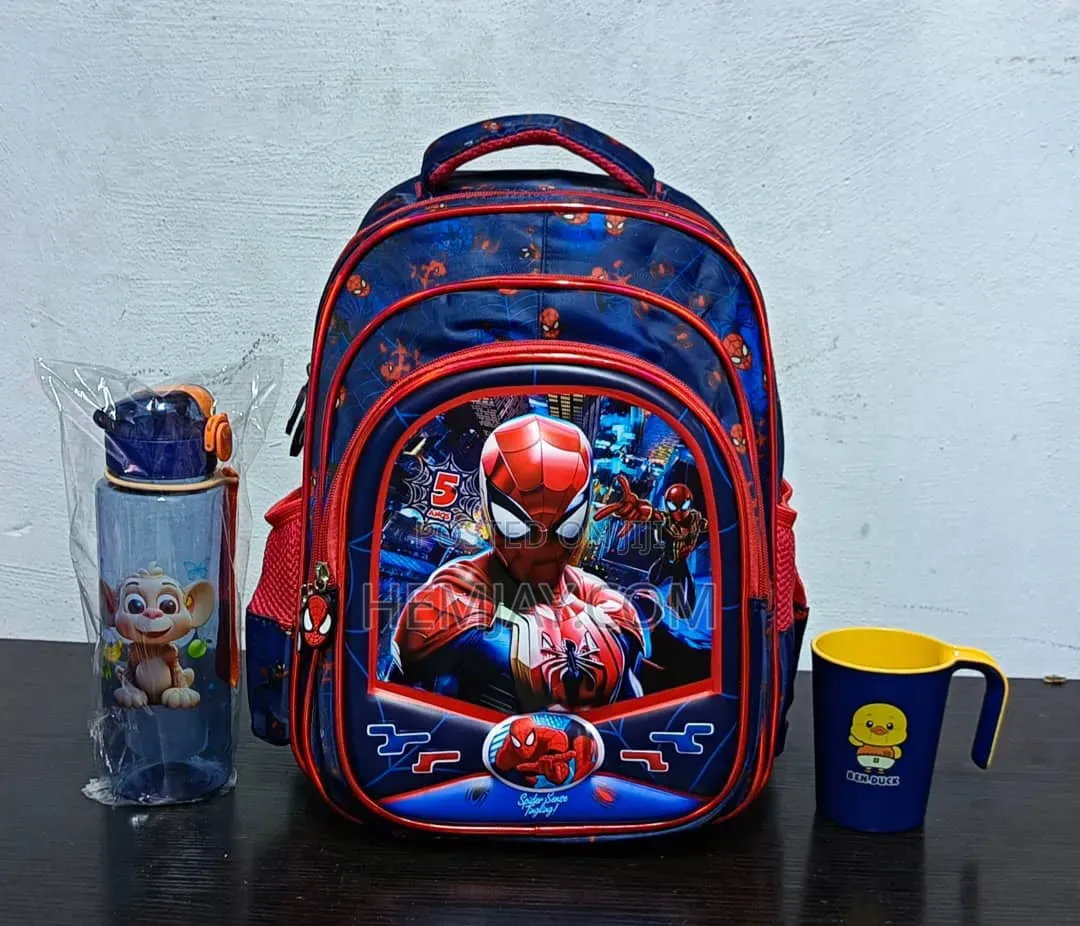 (2in1) Kids Classy School Bag and Water Bottle