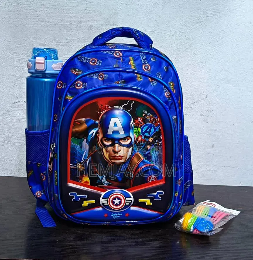 (2in1) Kids Classy School Bag and Water Bottle