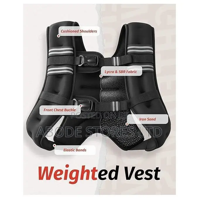 5kg, 8kg,10kg and 15kg Weighted Vest With Phone Holder