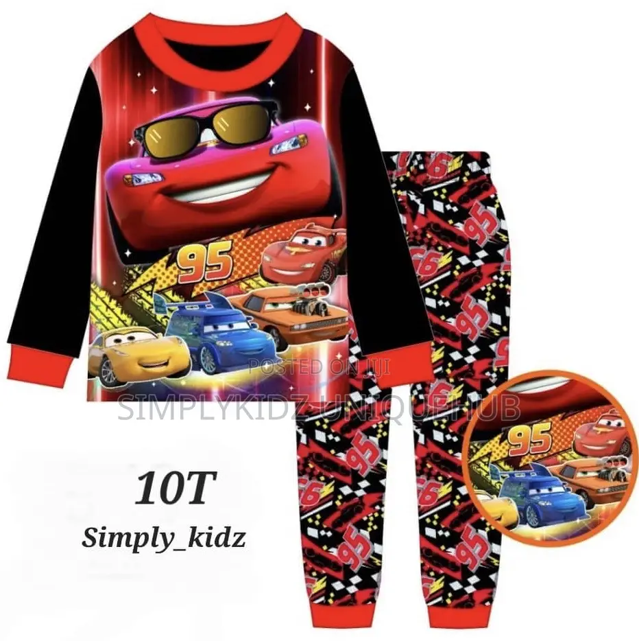 Lightning McQueen Cartoon Character Pyjamas -10t