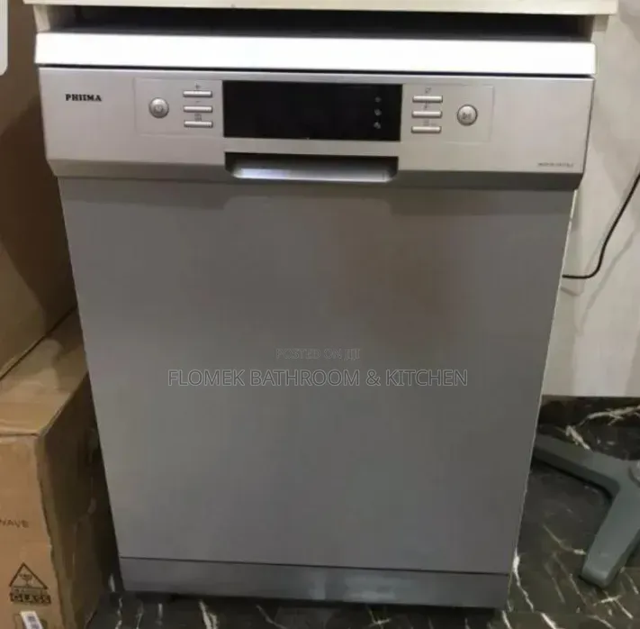 Phima Freestanding Dishwasher – Sleek Silver Finish | Energy Saving