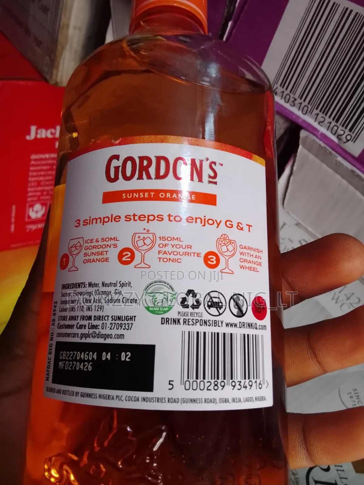Gordon's Sunset Orange ×1bottle