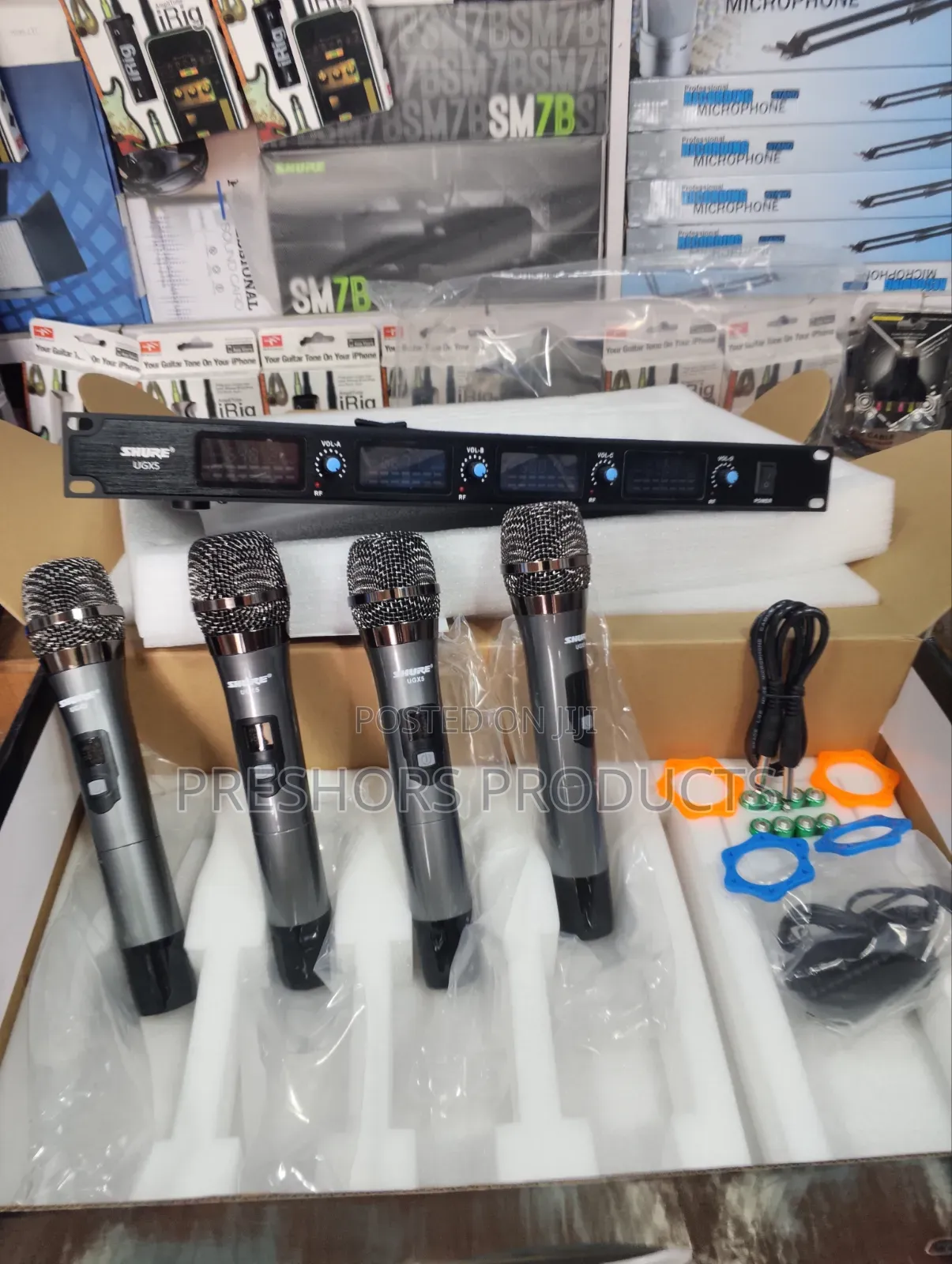 Professional Ugx5 Shure 4in1 Wireless Microphone System
