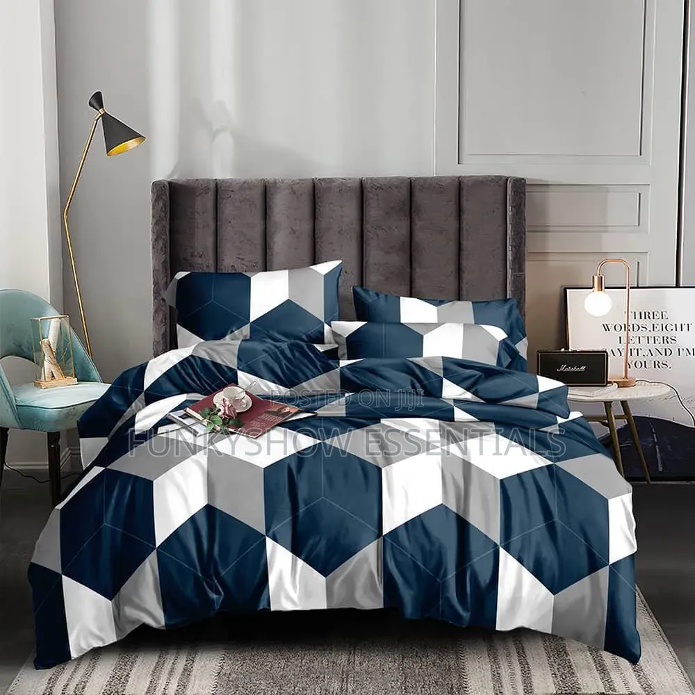High Quality Block Design Duvet Bedsheet With Pillowcase 4x6