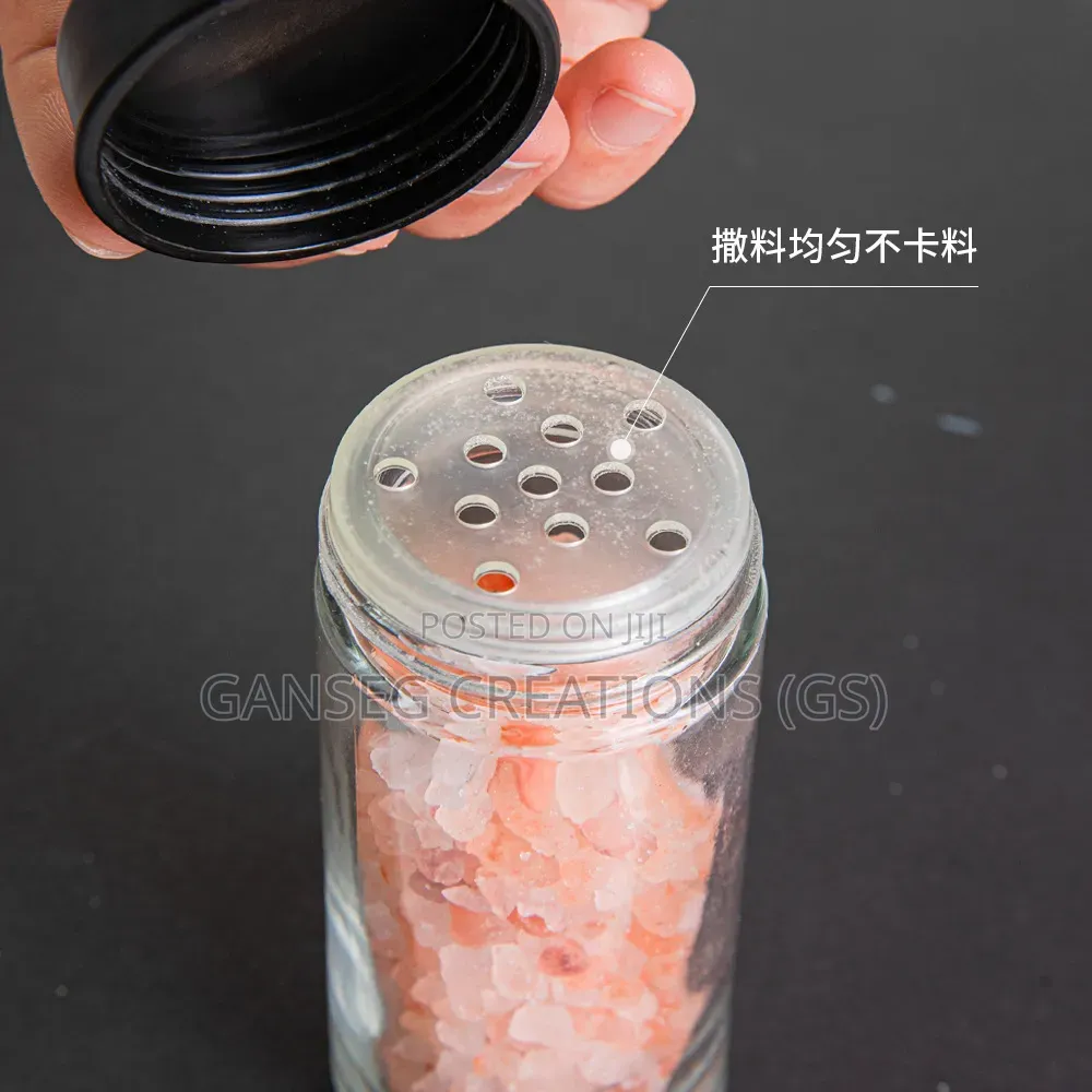 360° Rotating Countertop Spice Rack Organizer Set With Clear Jars