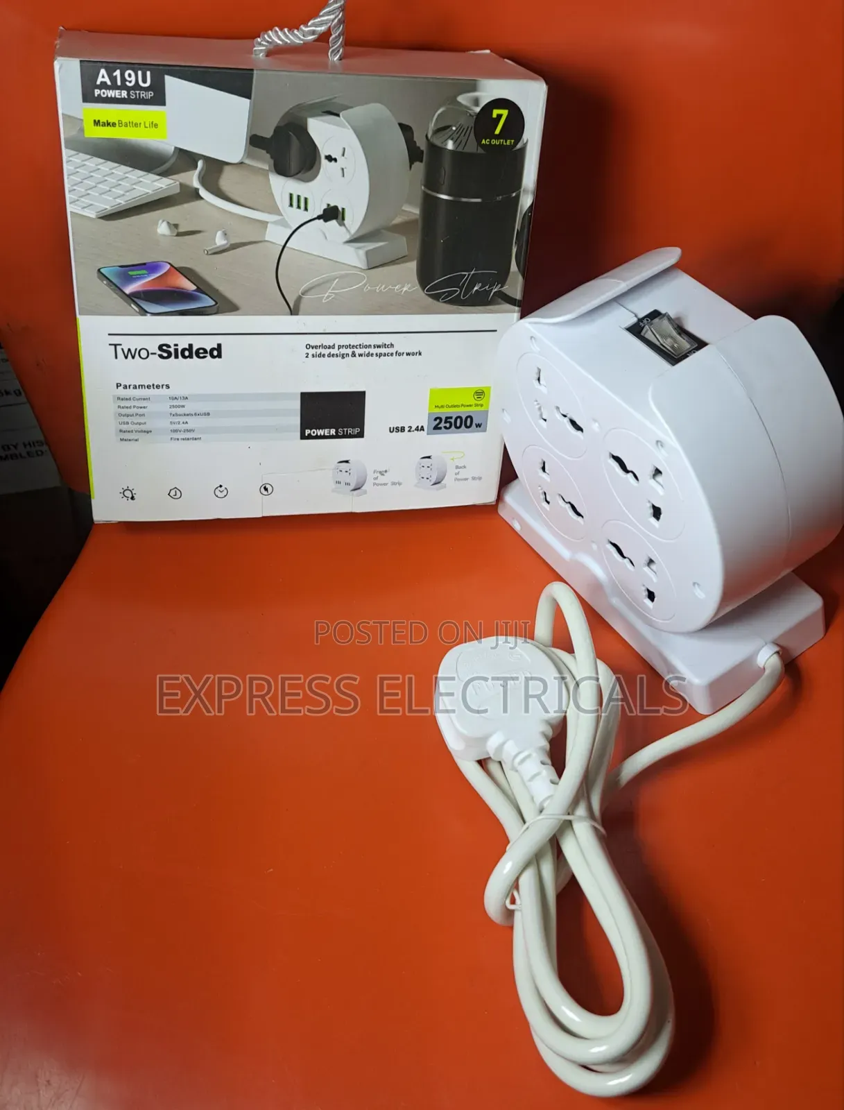 Vbt-ax 7 Socket Power +6 6 Usb Ports -a19u 2 Sided