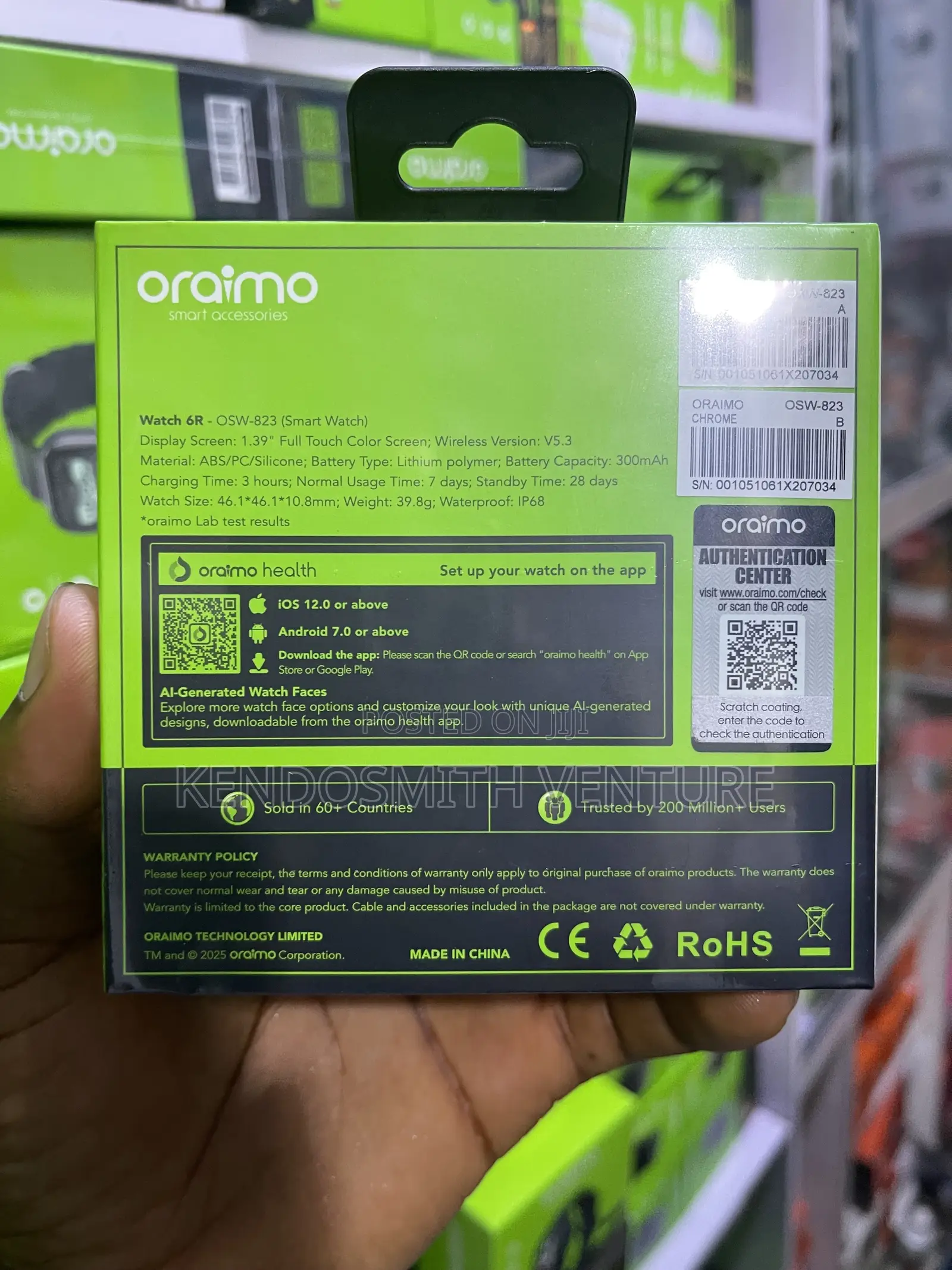 Oraimo Watch 6r Osw-823 Smartwatch – Wireless Calling Health Monitor