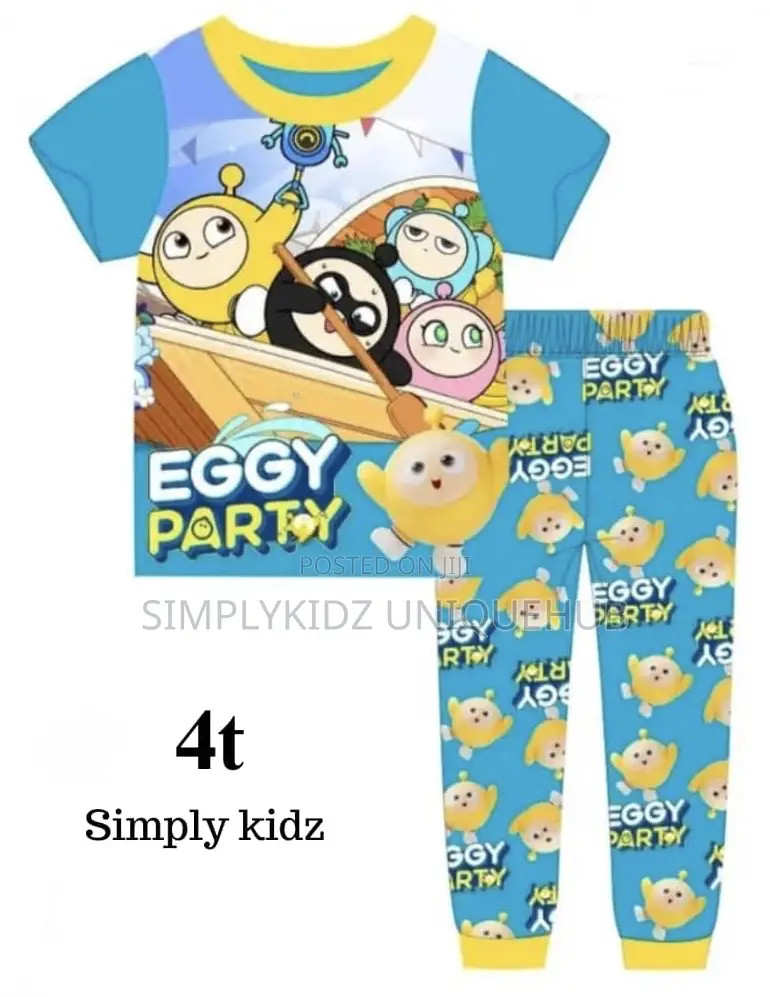 Eggy Party Cartoon Character Pyjamas - 4t