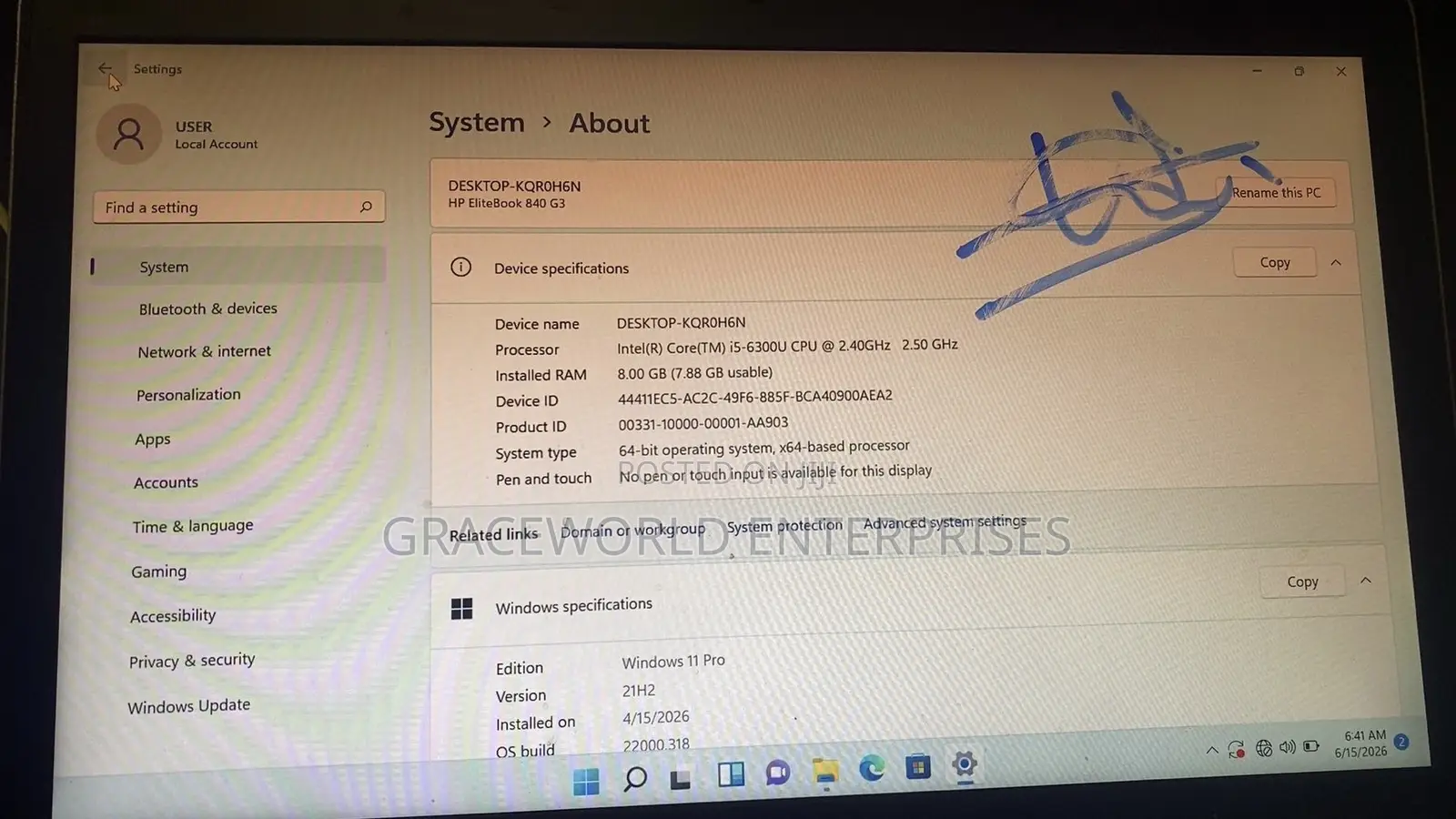 Laptop HP EliteBook 840 G3 8GB Intel Core i5 HDD 128GB