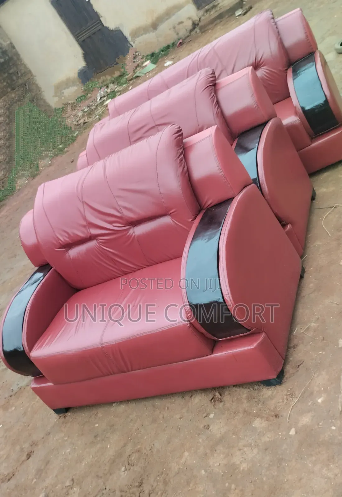 Complete Foreign 7 Seaters Quality Leather Sofa Set (3,2,2) Set