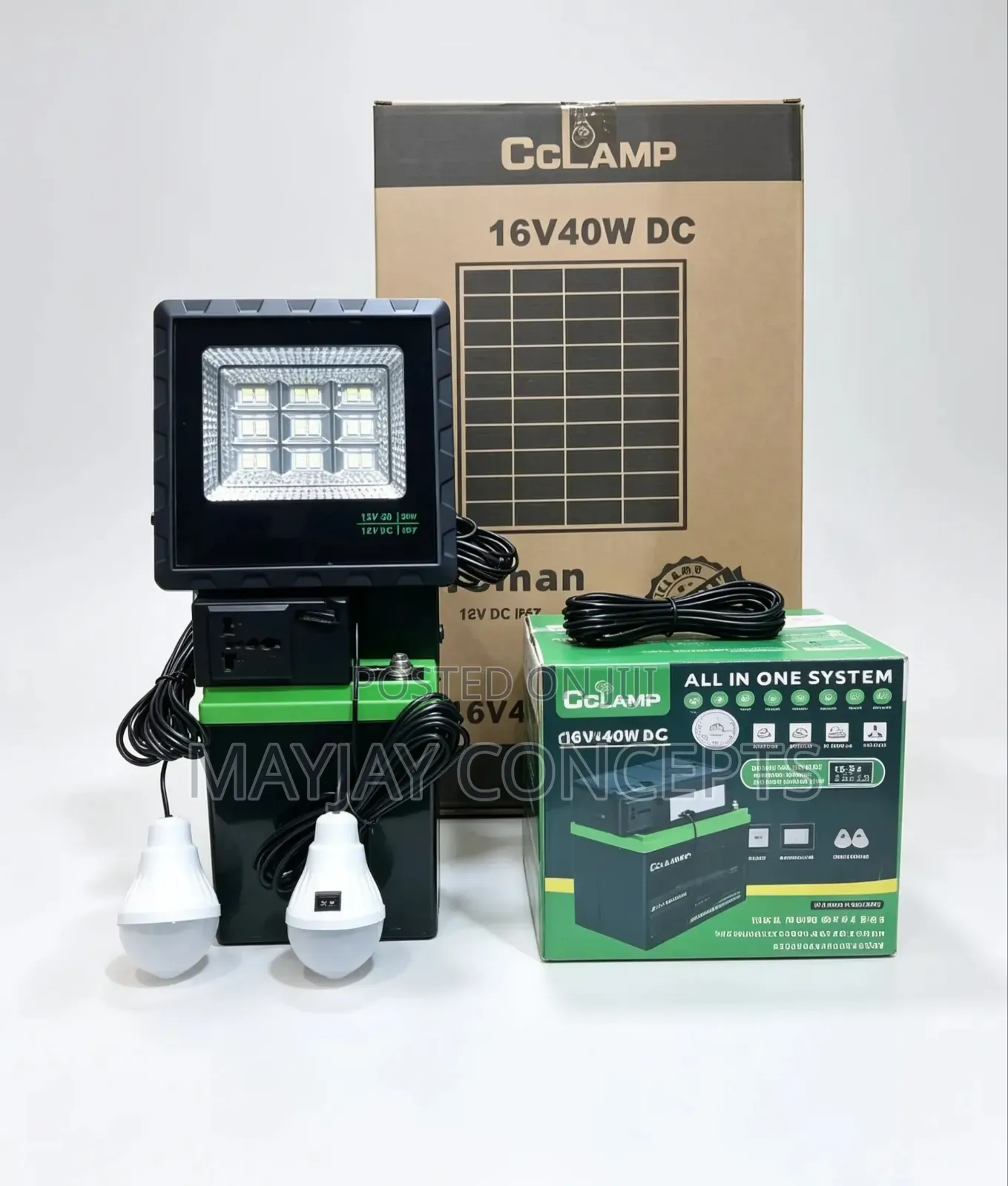 Cclamp 12v 360wh Solar Power System Kits With 40w Solar Panel