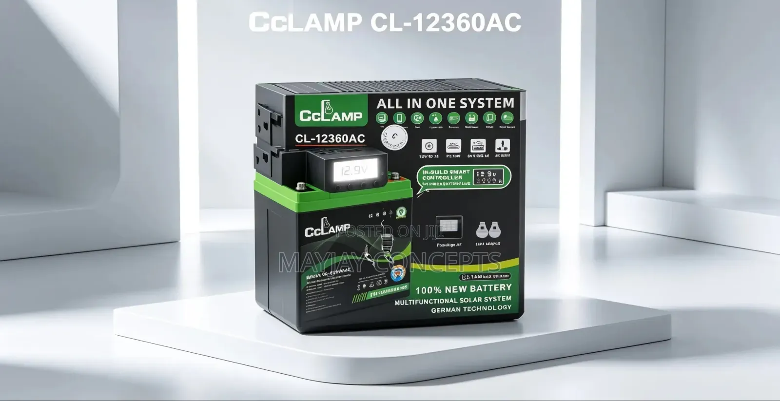Cclamp 12v 360wh Solar Power System Kits With 40w Solar Panel
