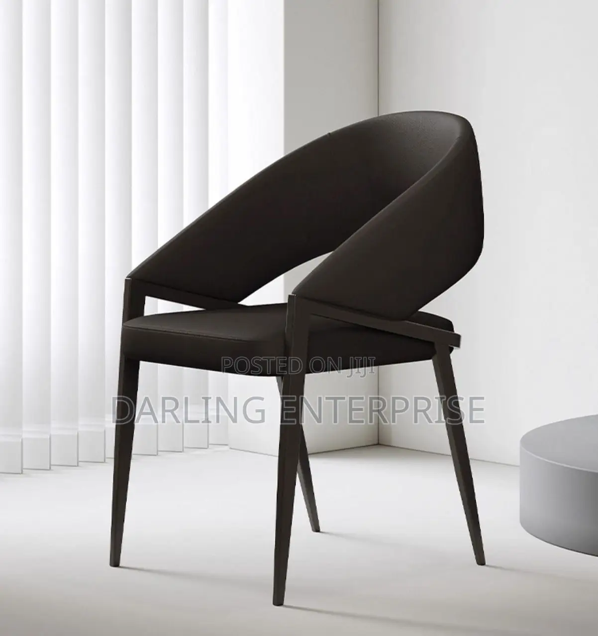 Black Leather Executive Dining Chair