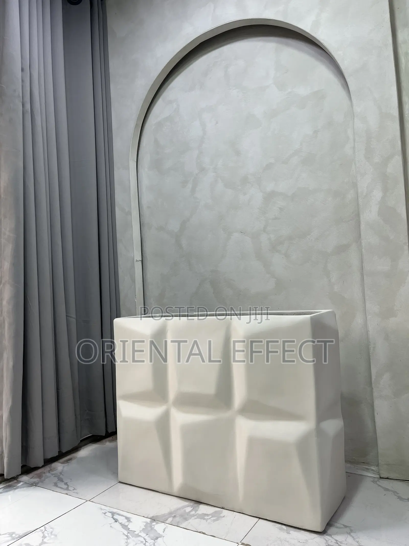 Off-White Big Prism Trough Pot for Sale | Large Flower Pot Nigeria