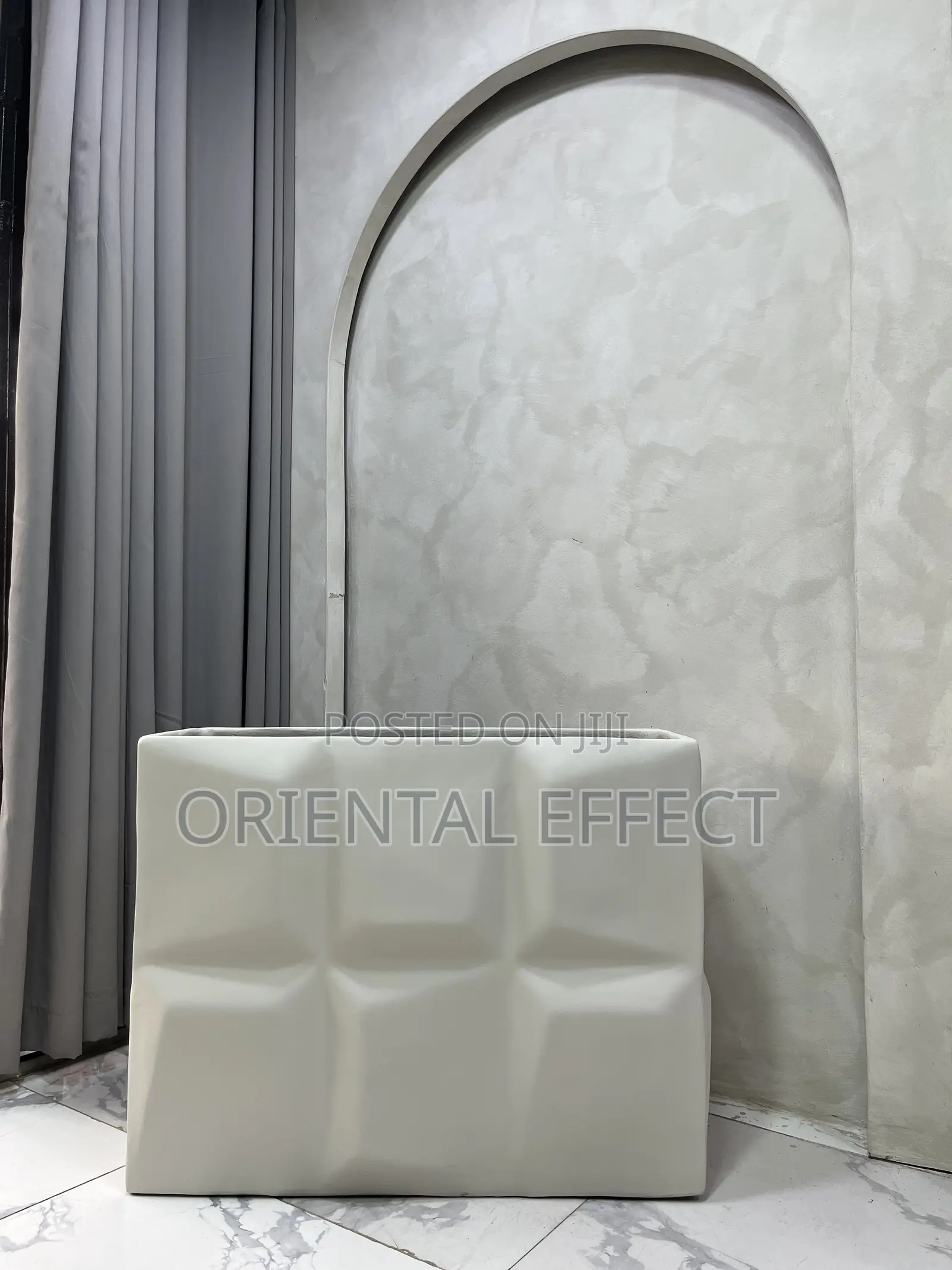 Off-White Big Prism Trough Pot for Sale | Large Flower Pot Nigeria