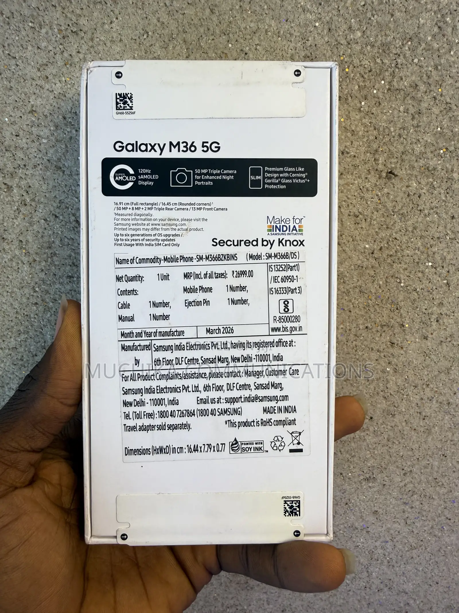 New Samsung Galaxy M36 5G 256 GB Blue