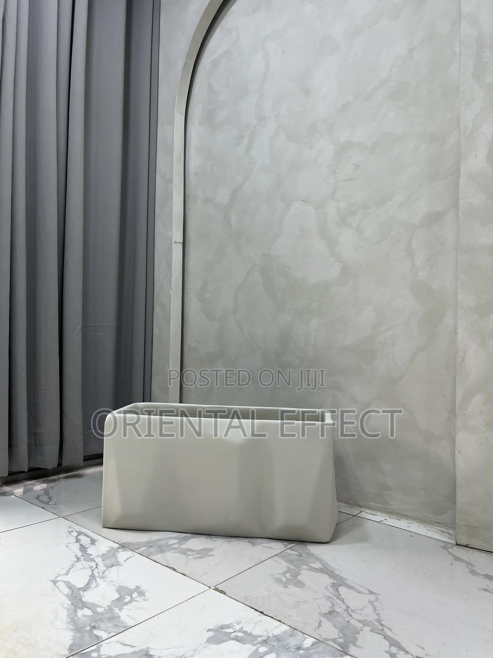 Off-White Small Prism Trough Pot for Sale | Modern Flower Pot Nigeria