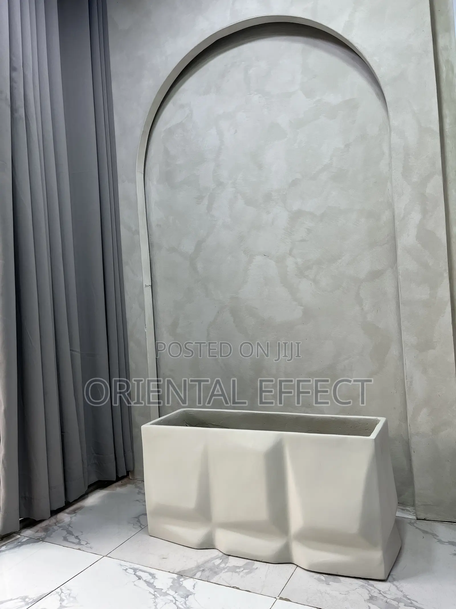 Off-White Medium Prism Trough Pot | Indoor Planters Nigeria