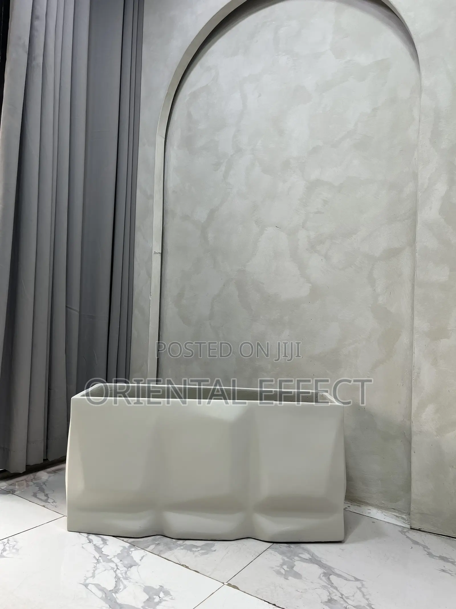 Off-White Medium Prism Trough Pot | Indoor Planters Nigeria