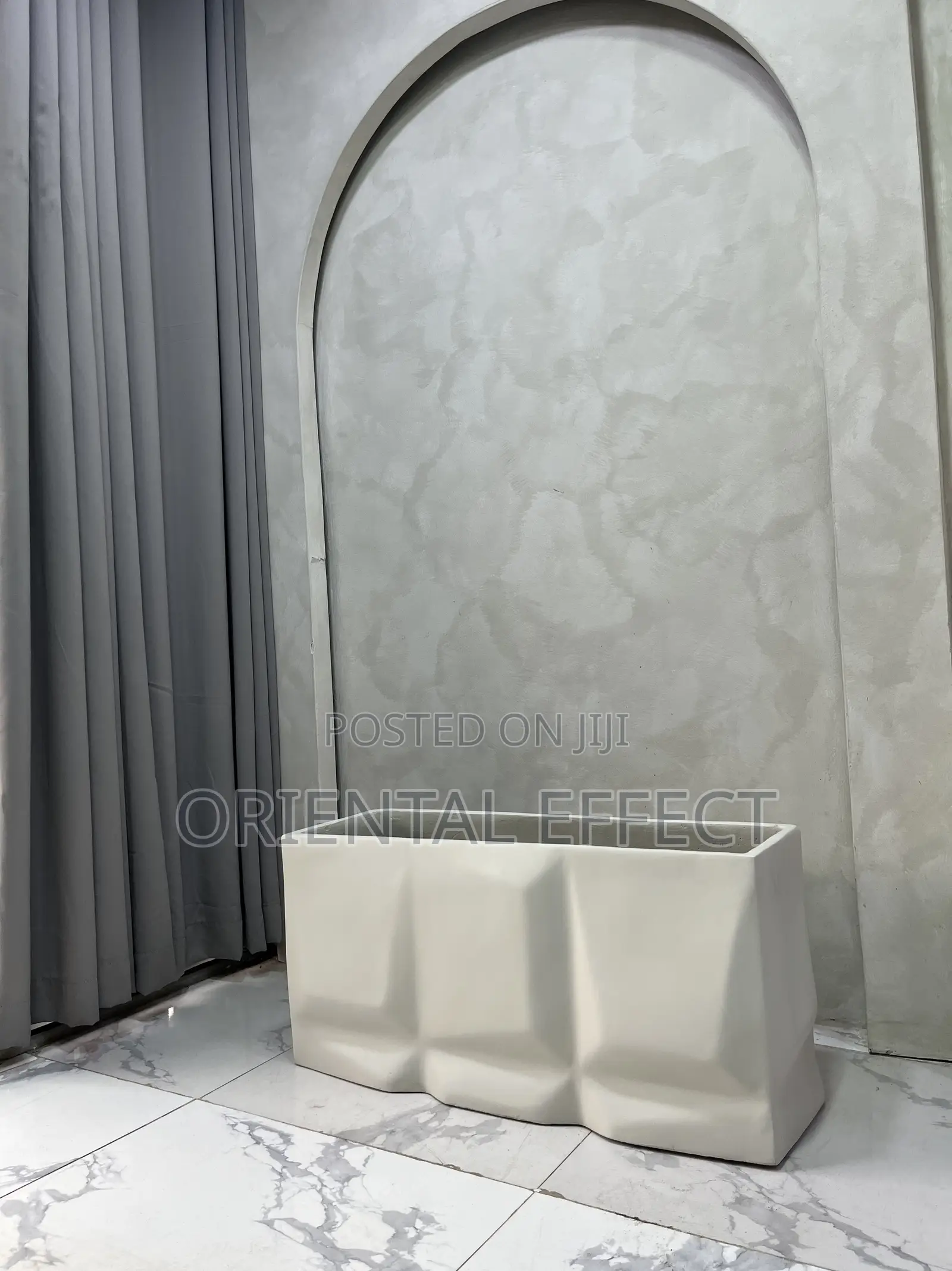 Off-White Medium Prism Trough Pot | Indoor Planters Nigeria