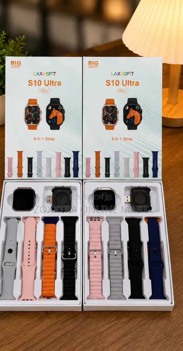 Laxasfit S10 Ultra Smart Watch – 8-in-1 Strap Set