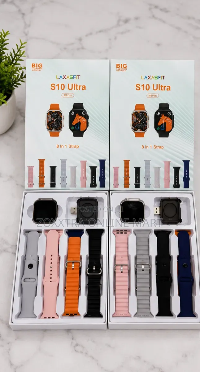 Laxasfit S10 Ultra Smart Watch – 8-in-1 Strap Set