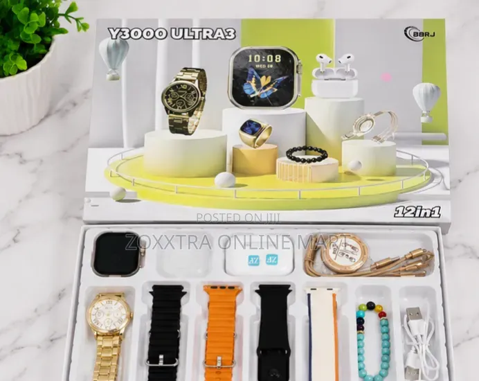 Y3000 Ultra 3 – 12-in-1 Premium Smart Watch Gift Set