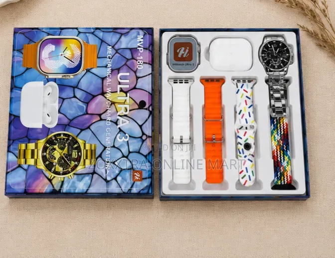 Ultra 3 Premium Smart Watch Gift Set – Complete 8-in-1 Luxury