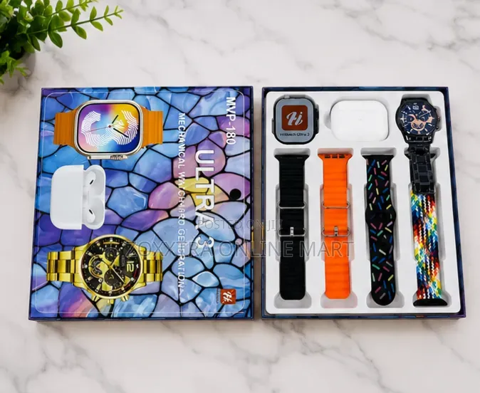 Ultra 3 Premium Smart Watch Gift Set – Complete 8-in-1 Luxury